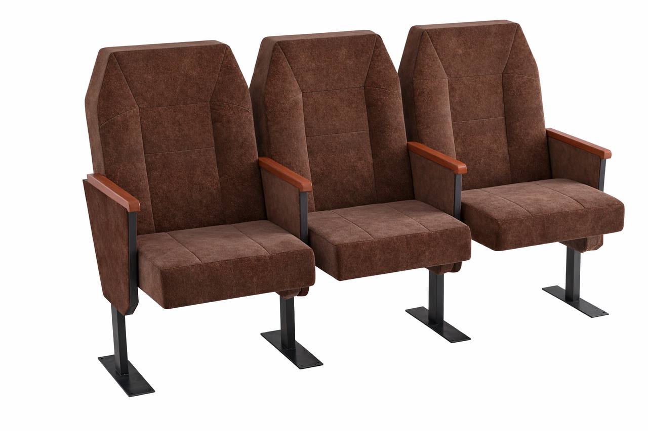 Крісло секційне MEBLIX "Дублін" з дерев'яними підлокітниками 3 секції